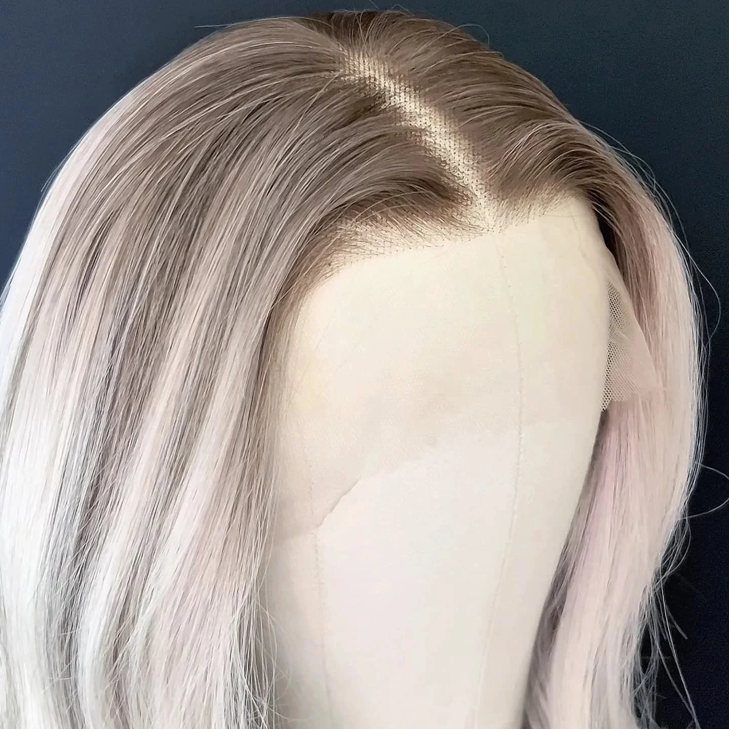White Blonde Wig Beautiful Body Wave Synthetic Lace Top Wigs On Clearance Sale Ombre Heat Resistant Brunette Fibre Cosplay Used