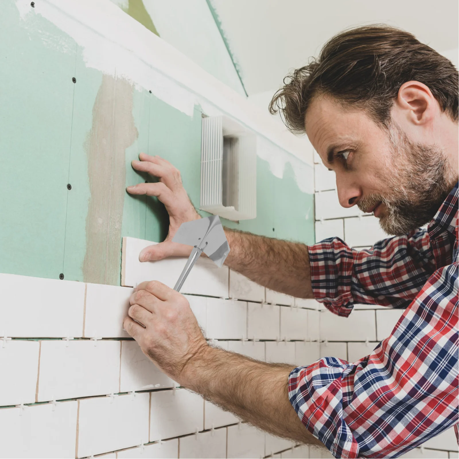 2Pcs Corner Trowel Stainless Steel Plastering Hand Tool Drywall Compound Corner Shaping Tool for Construction