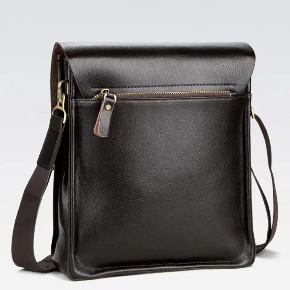 2024 New Retro Men's Leather Shoulder Crossbody Bag Backpack Business Messenger Briefcase