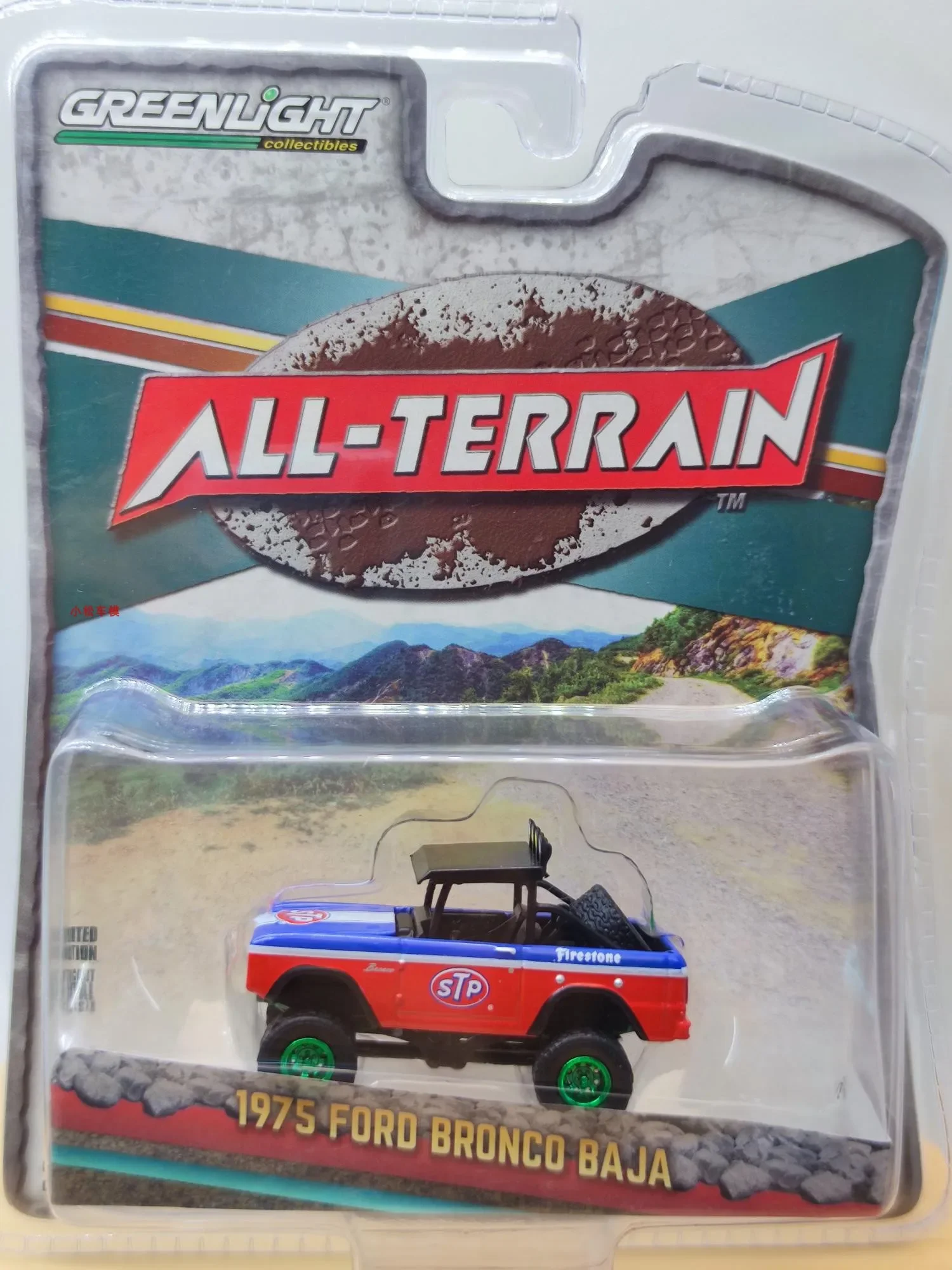 

GreenLight 1:64 1975 Ford Bronco BAJA литая под давлением модель автомобиля из металлического сплава, игрушки для коллекции подарков