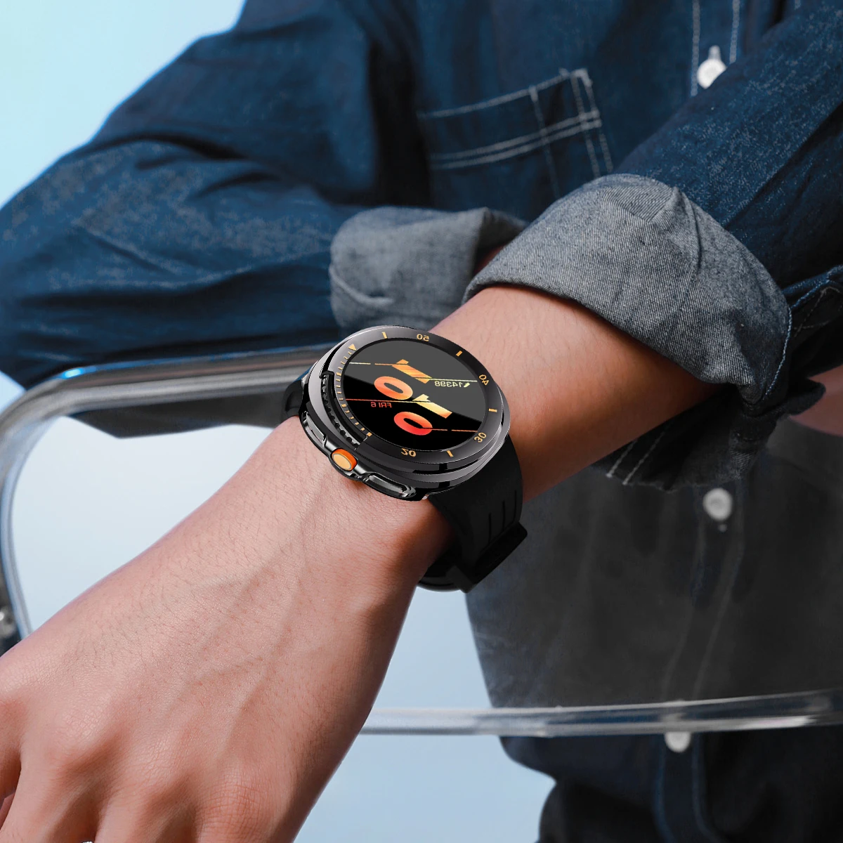 Funda de PC para Samsung Galaxy Watch 8 Classic, accesorios de 46mm, Protector de pantalla de vidrio templado, parachoques Galaxy Watch 8, funda clásica