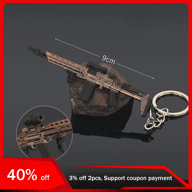 

Breaking Through 9cm/3.54in Toy Guns Matching Keychain Pendant Weapon Model Game Peripherals Holiday Gift Table Top Collectible