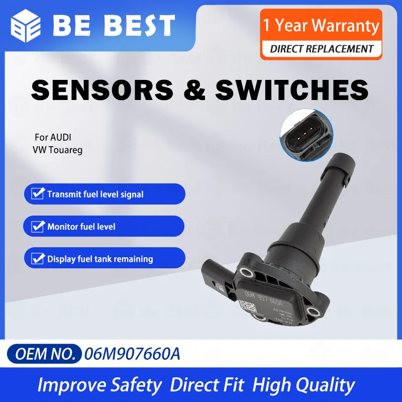 

Датчик уровня масла в двигателе для Audi A4/S4, A5/S5, A6/S6, A7, A8, RS4, RS5, Q5, Q7 2016-, Q8 2019-, VW Touareg 2018- OEM 06M907660A