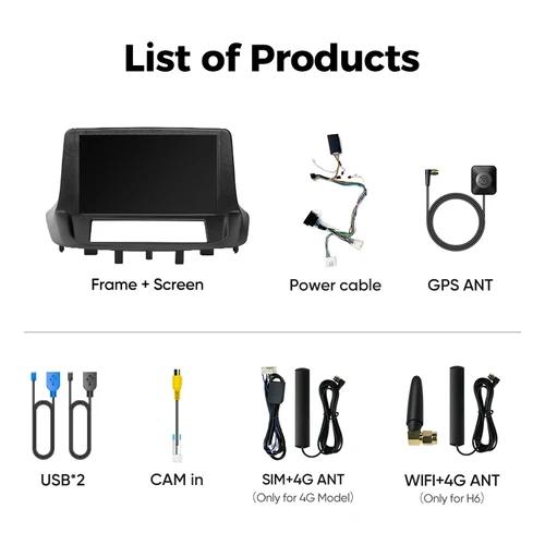 Imagen 2 del producto Ainavi inalámbrico Android Auto Radio de coche para Renault Megane 3 RS Fluence Samsung SM3 2008-2014 coche Multimedia Carplay GPS salida HDMI