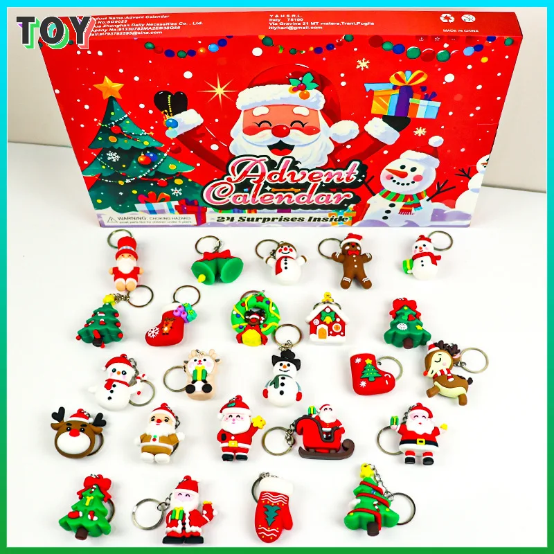

New Christmas Themed Limited Edition Gift Box and Santa's Pumpkin Skull Keychain with Various Dolls Advent Calendar Xmas Gift