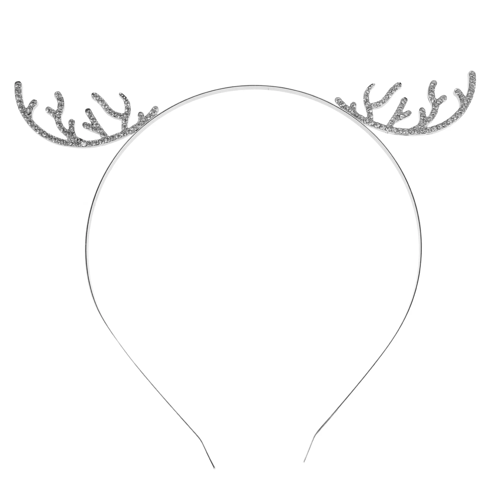 

Antler Headband Holiday Crown Antlers Deer Ears Hair Hoop Rhinestone Reindeer Zinc Alloy Theme