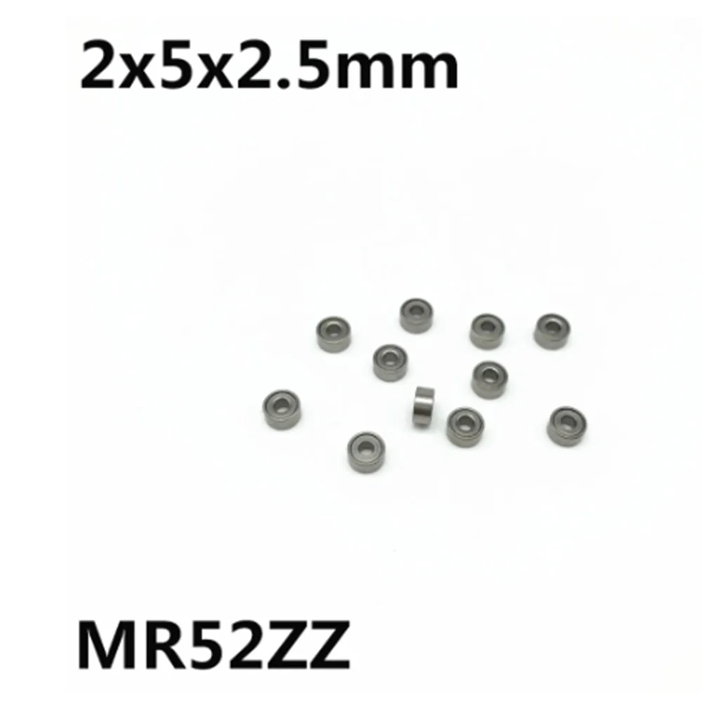 10 pces mr52zz L-520ZZ 2x5x2.5mm rolamento de esferas profundo rolamentos miniatura modelo brinquedo mr52 avançado alta qualidade