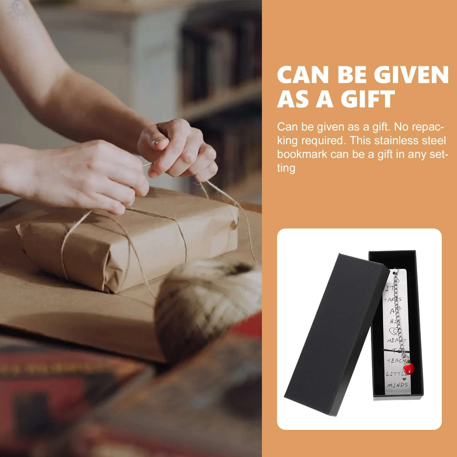 1Set Stainless Steel Bookmark Practical Decorative Page Marker for Study Reading Stationery Supplies Bookmark Page Marking Tool