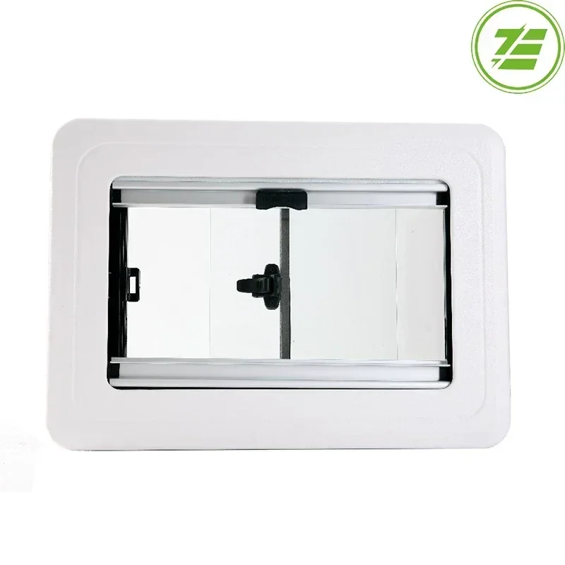 RV Tempered Glass Side Sliding Window with Insect Screen and Sunshade Caravan Camper Trailer Motorhome Accessories