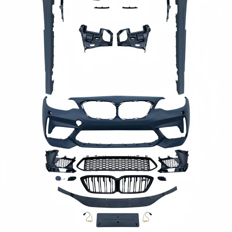 Suitable for 14-20  2 Series F22/F23 Modified M2C Surround Kit Large Surround Tail Front and Rear Bumper Center Mesh Fender