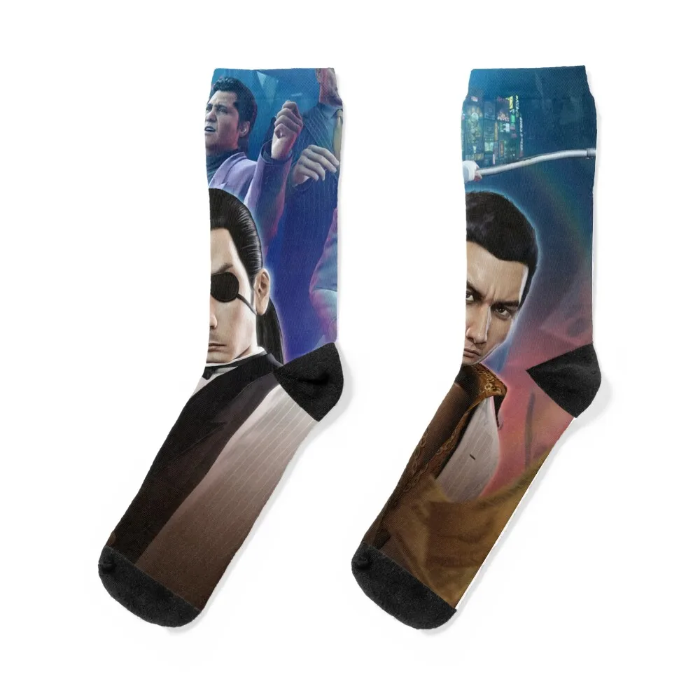 

Yakuza 0 Poster Socks hip hop funny sock new in's cartoon Socks Woman Men's