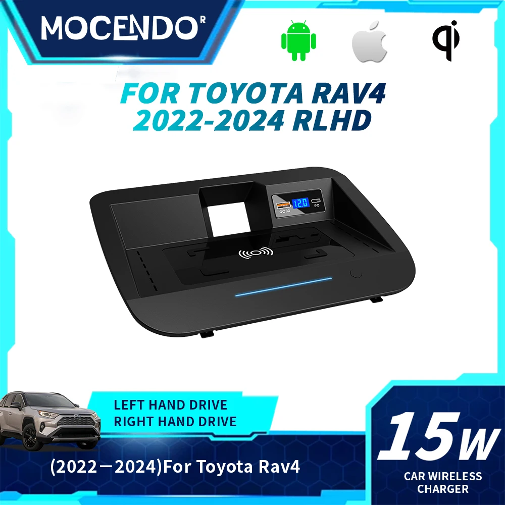 

Car Wireless Charging For Toyota RAV4 RLHD 2020-2024 car charger fast charging wireless charger for car accesorios para auto