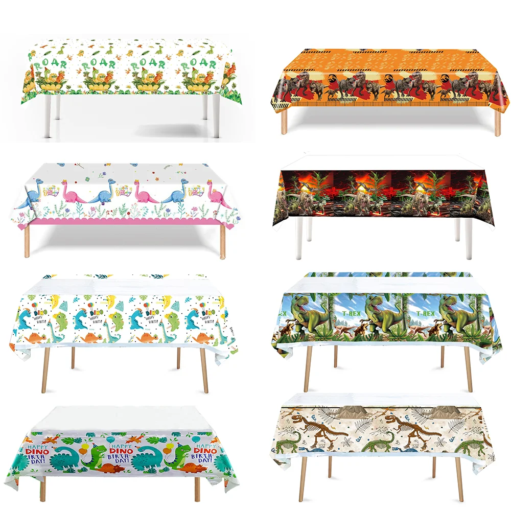 

Скатерть для вечеринки на тему динозавра, детские принадлежности для вечеринок, покрытие для стола, скатерть с изображением животных на день рождения для мальчика, чехол для душа