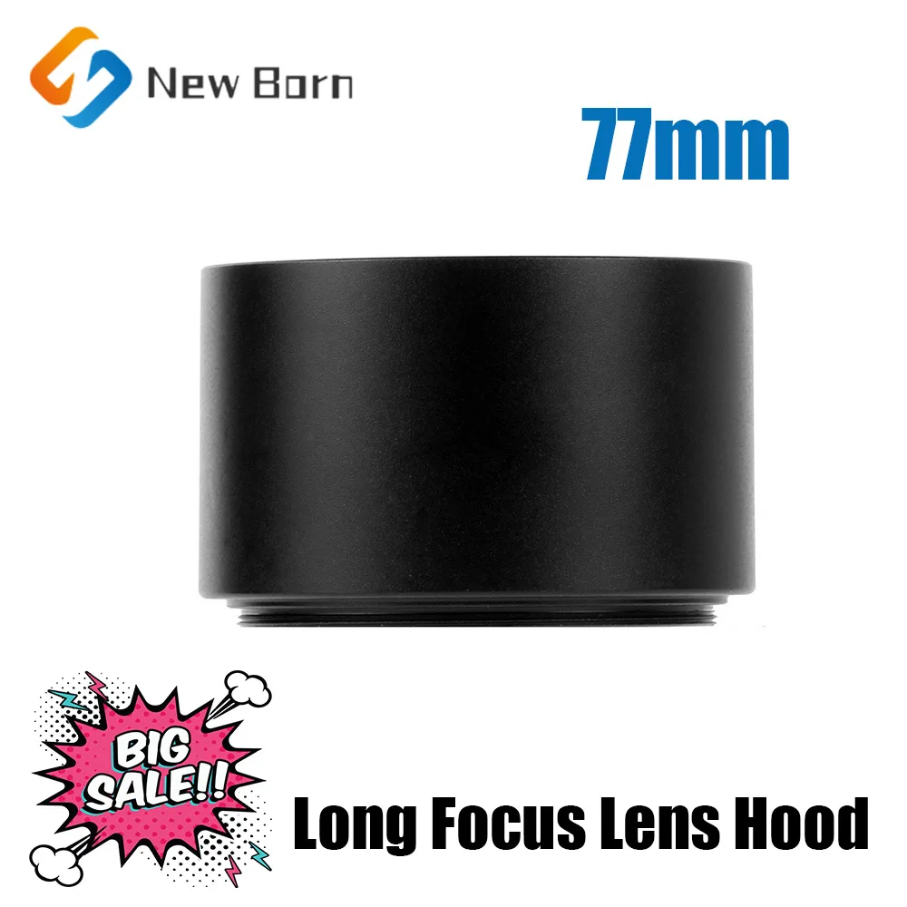 77 77mm Metal Hood Long Focus Lens For Olympus Fuji Nikon Sony Canon EOS DSLR 800D 200D 80D 77D 60D 7D 6D 5Ds 5D3 Accessories