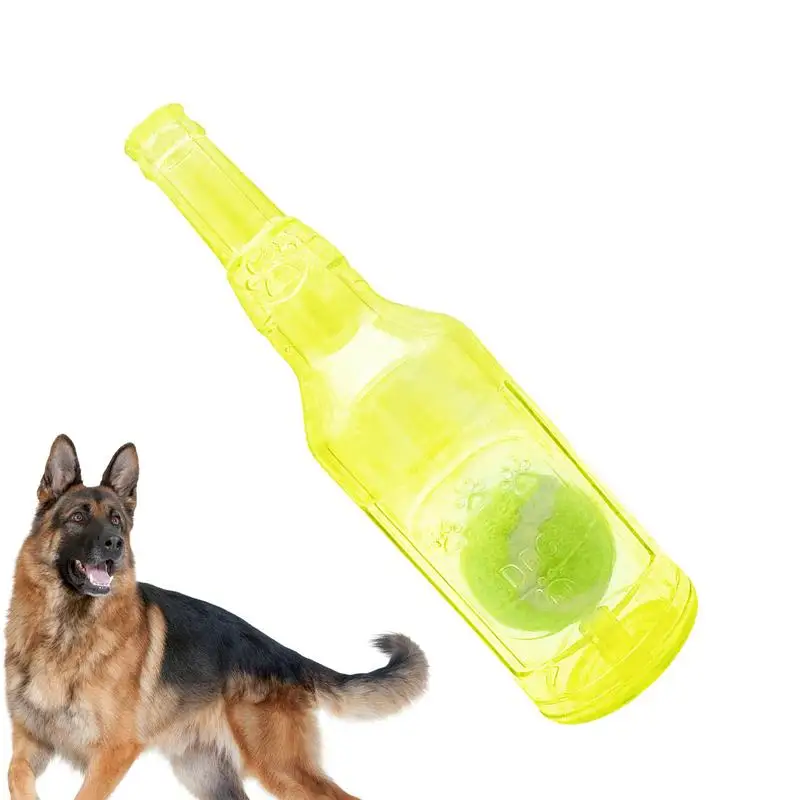 Water Bottle Dog Toy Creative Interactive Puppies Chew Toy Puppy Bottle Cruncher, Puppy Teething Chewing Interactive Toy For Dog