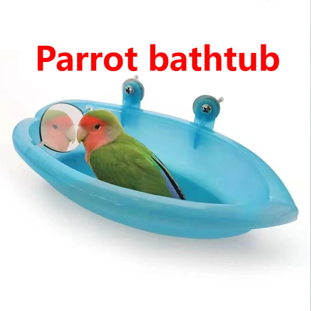 

Multifunctional Bathing And Entertainment Basin With Mirror Suitable For Pet Birds Such As Parrots Parrot Mirrored Bird Bath