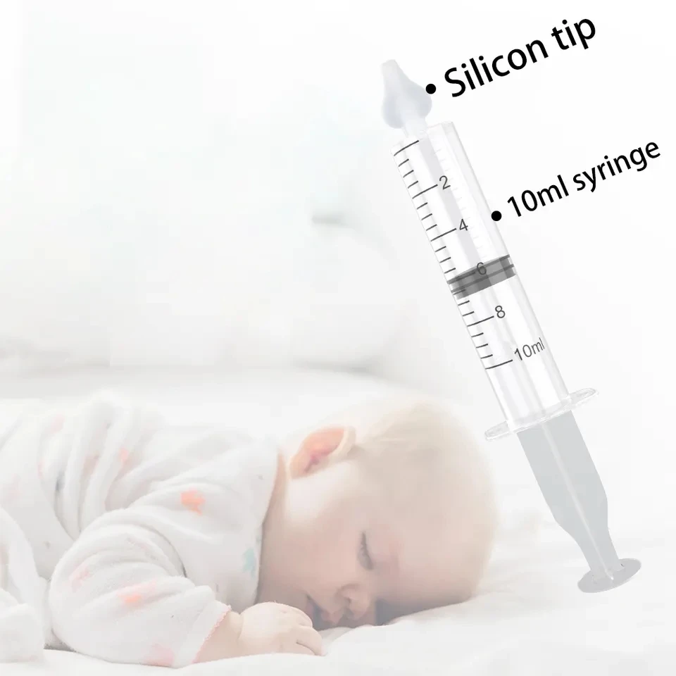 10ml Home Needle Tube Nasal Aspirator Baby Infant Kids Nose Snot Booger Irrigator Mucus Snivel Cleaner Rhinitis Syringe Washer