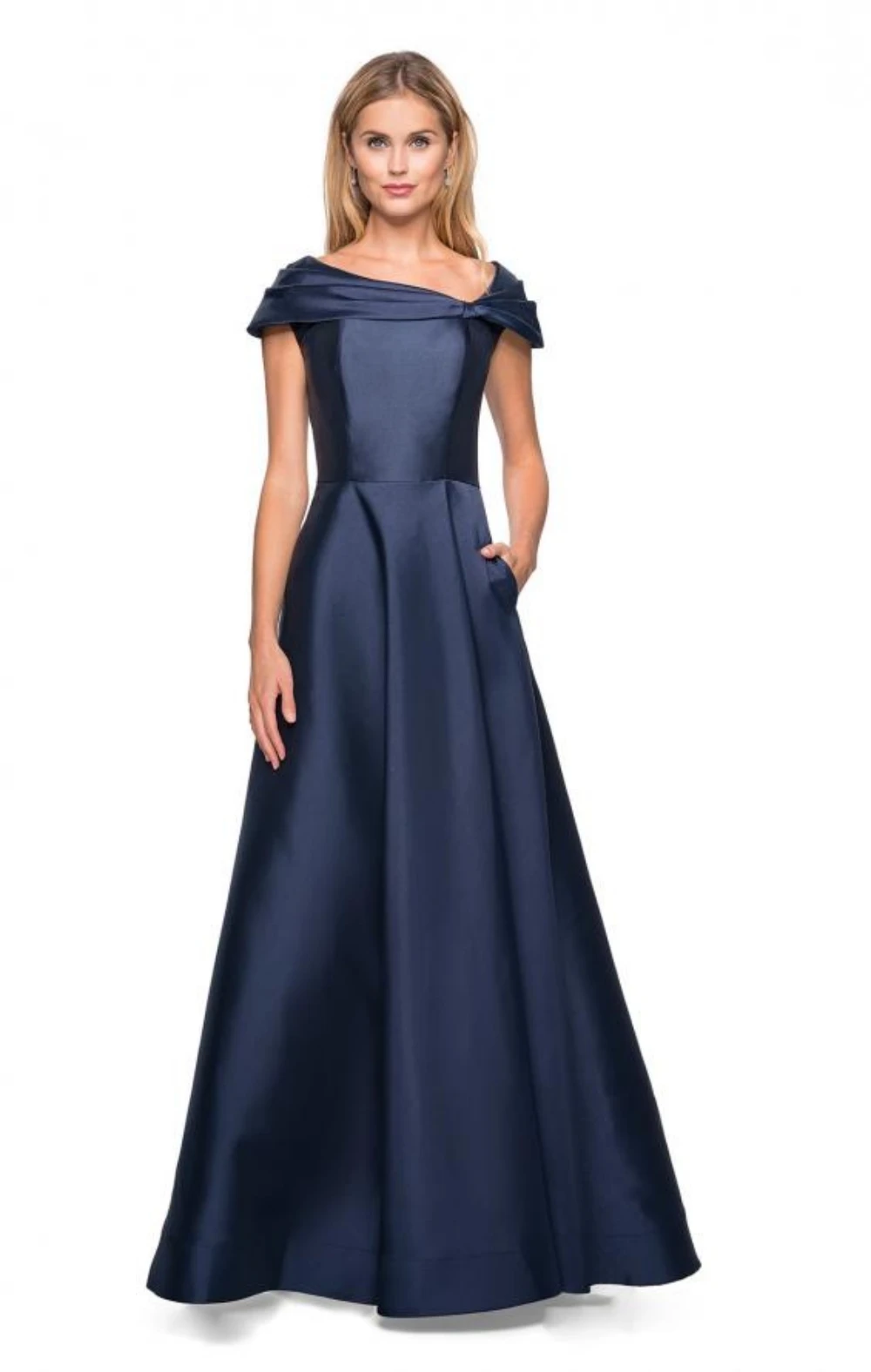 2024 Long Elegant Satin Diagonal neck Mother of the Bride Dresses Floor-Length Mermaid Wedding Guest Party Women Evening Dress