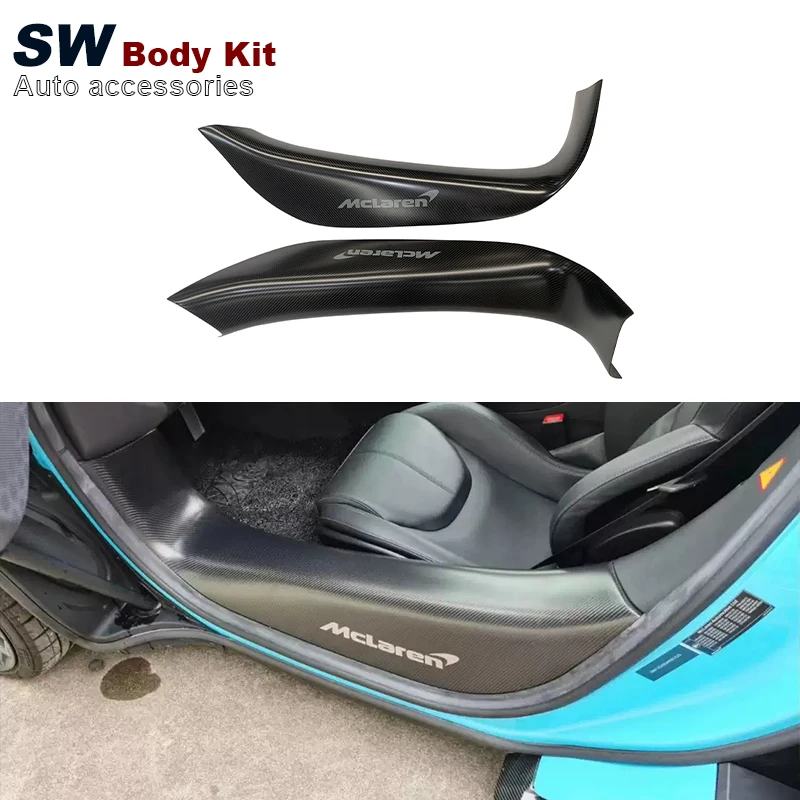 

Hot Sales Dry Carbon Fiber Welcome Pedal Door Trim For McLaren 540C 570S 570GT 720S Side Door Sills Plate