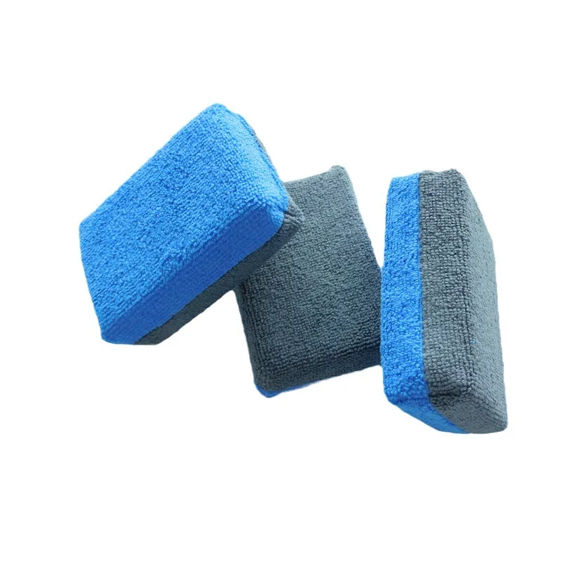 12*8*4cm Double Color Nano Ceramic Coating Microfiber Applicator for Waxing Car 48pcs/pack