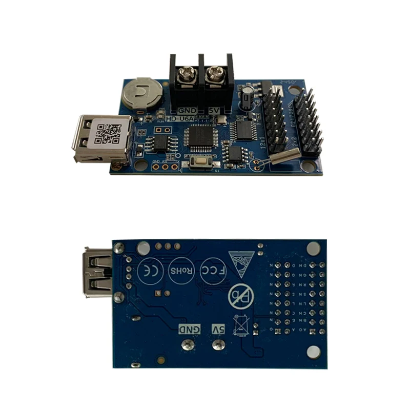 Huidu HD-U6A U62 Led 3D Text Mesh Display Led Video Screen Led Control Card With USB Together  High  Definition Mono Bicolor