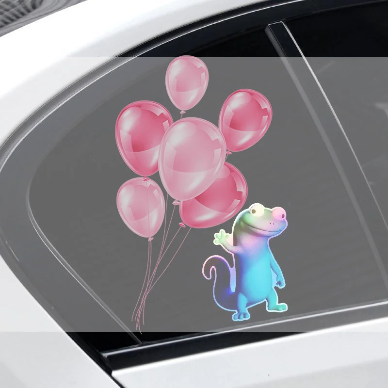 Holographic Lizard Vinyl Decal Waterproof Long Lasting Sticker for Car Window Helmet Laptop Phone Case Decor