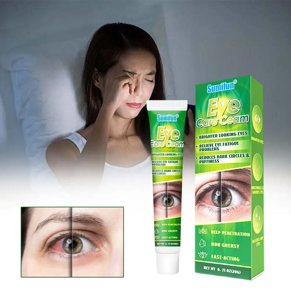 Chinese Herbal Medicine Eye Care Cream, mais brilhante, reduz a fadiga escura, problemas oculares, olhando inchaço, aliviar os círculos um, R5T8, 20g