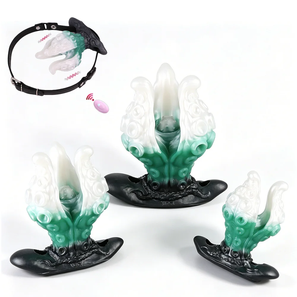 YOCY Vibrating Butt Plug Silicone Anal Dildos Strap-On Erotic Mouth Gag Flirting Vibrator BDSM Sex Toys For Women Men Pleasure