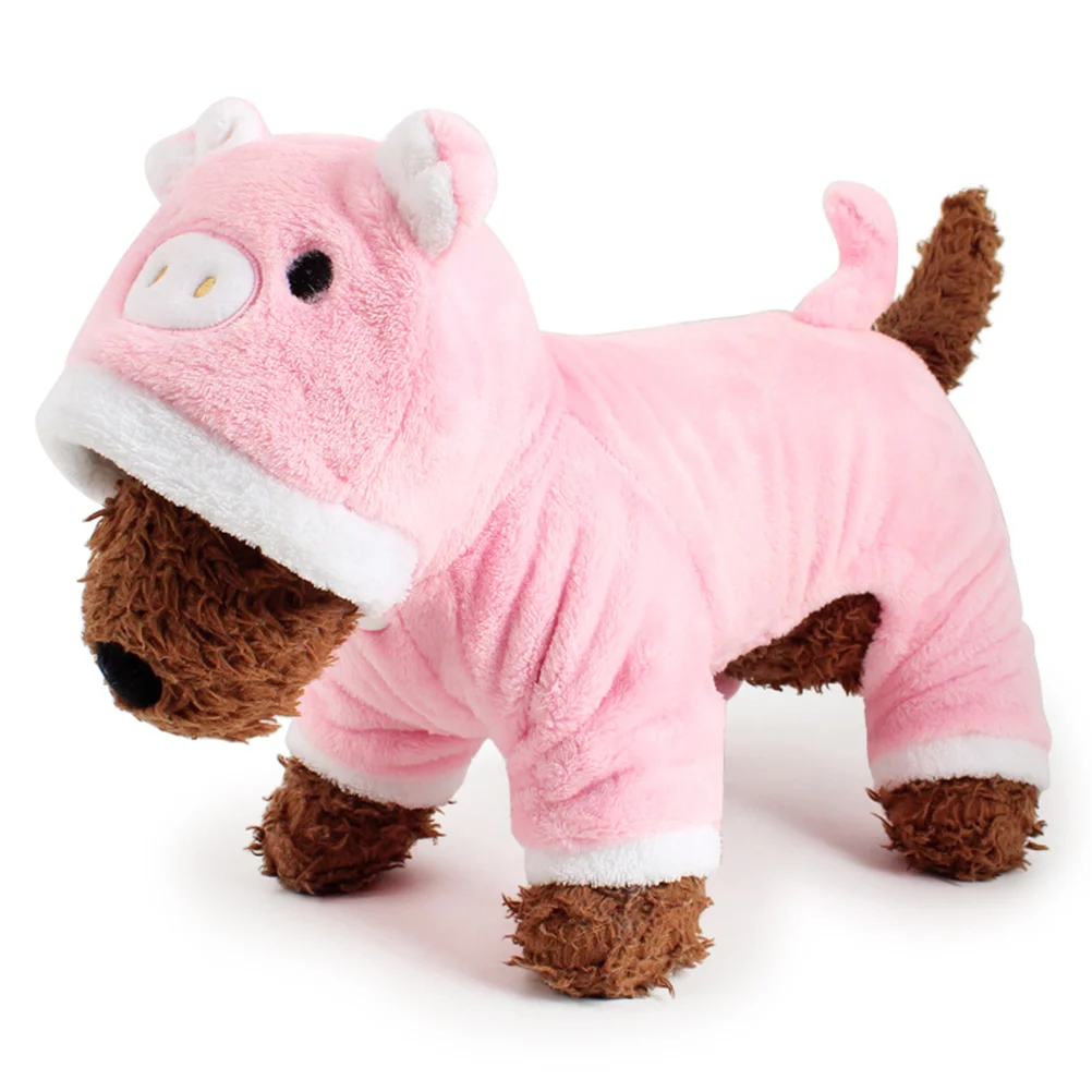 

Christmas Pajama Cat Clothes for Halloween Pet Dog Pig Costume Doctor Uniform Pink