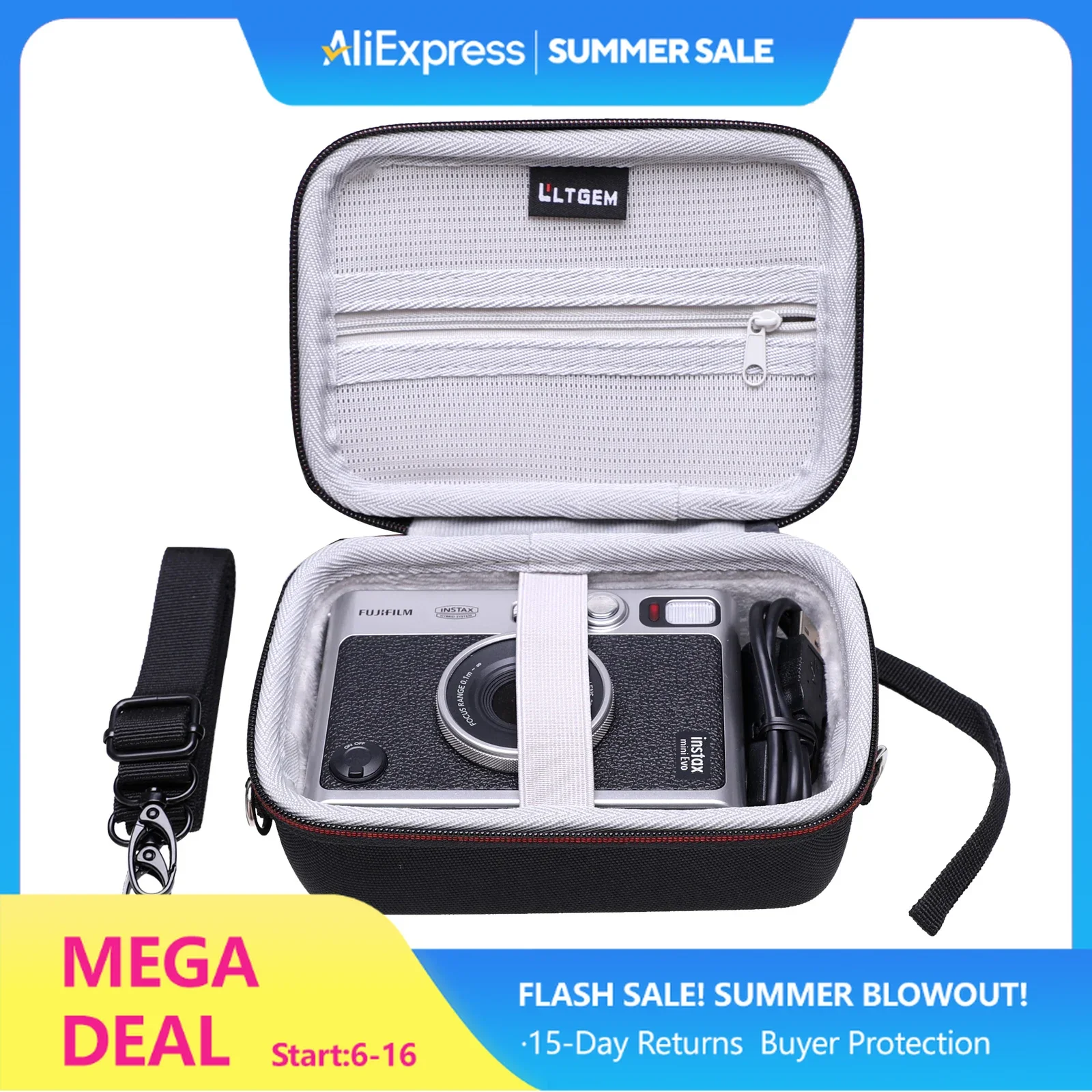 

EVA Hard Case for Fujifilm Instax Mini EVO/LiPlay Instant Camera Protective Carrying Storage Bag(only bag)