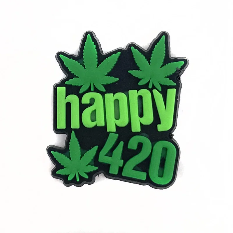 รองเท้าวัชพืชสีเขียวการ์ตูน1ชิ้นสุดน่ารักรองเท้าแตะแบบ DIY aksesoris sepatu หัวเข็มขัดตกแต่งพีวีซีใช้ได้ทั้งชายและหญิงของขวัญสำหรับเด็กผู้ชาย