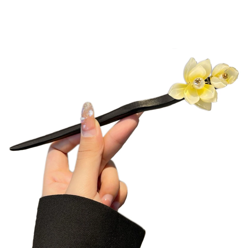 Изысканные и элегантные аксессуары для волос с цветочным узором для девочек на день рождения, красивые укладки, фиксированные палочки для волос, модный день рождения