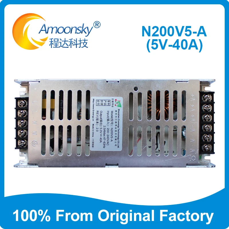 G-ENERGY N200V5-A 200W Full color LED Display Transformer 40A LED Power Supply Ultra-thin 5V40A For LED Screen Modules