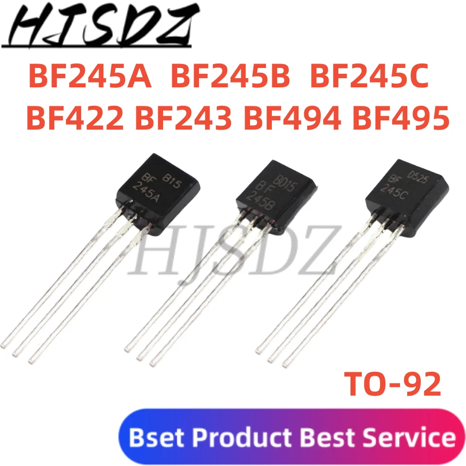 10PCS BF245A BF245B BF245C BF245 TO-92 TO92 Transistor BF422 BF423 BF494 BF495 New Original