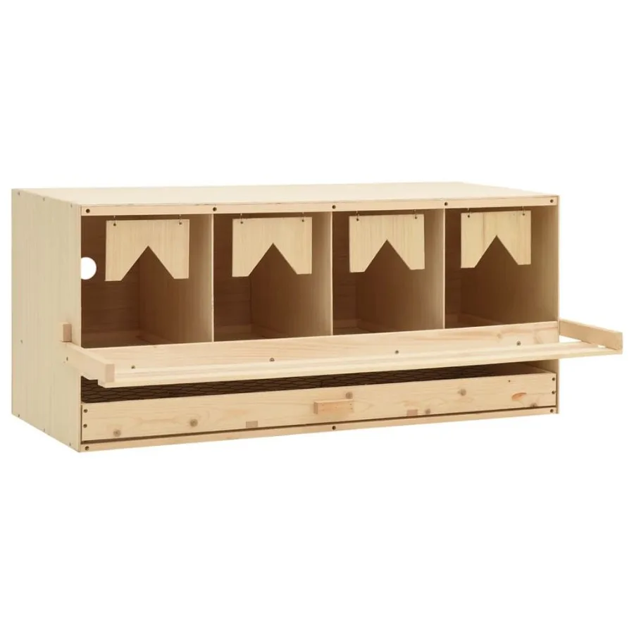 

Chicken Laying Nest 4 Compartments 41.7x15.7x17.7 Solid Pine Wood