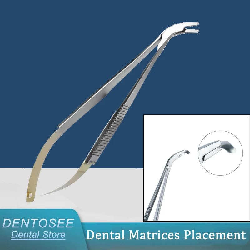 

Dental Matrix Clamp Holder Stainless Steel Adjustable for Matrices Placement Secure Grip Dental Restoration Tools for Dentists
