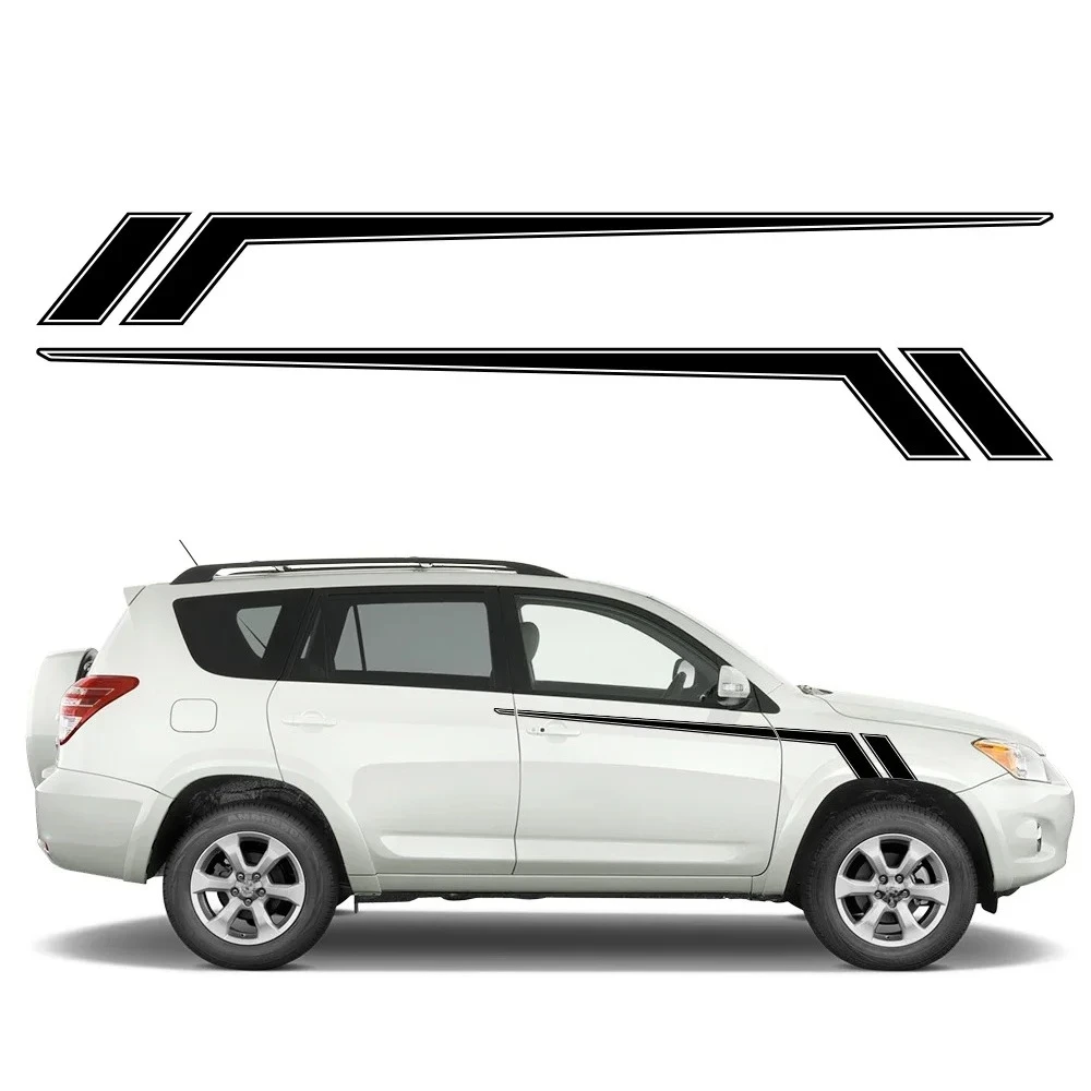 

Car Door Side Stripes Stickers Vinyl Decals For TOYOTA RAV4 LE XLE Adventure Waterproof PVC Stickers Auto Body Decor Accessories