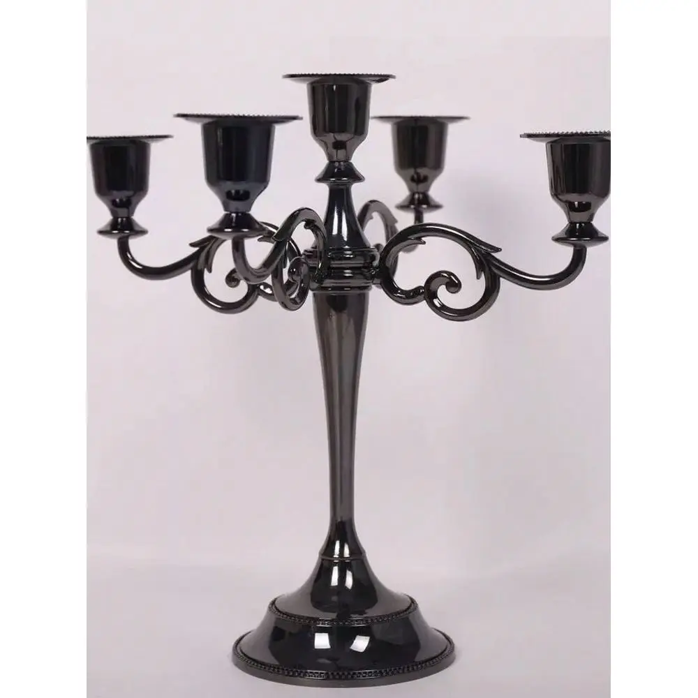 1pc Alloy Candelabra Metal 5Arms 3 Arms Candle Holders Home Wedding Ornament Candlesticks Event Candle Stand Table Centerpiece,