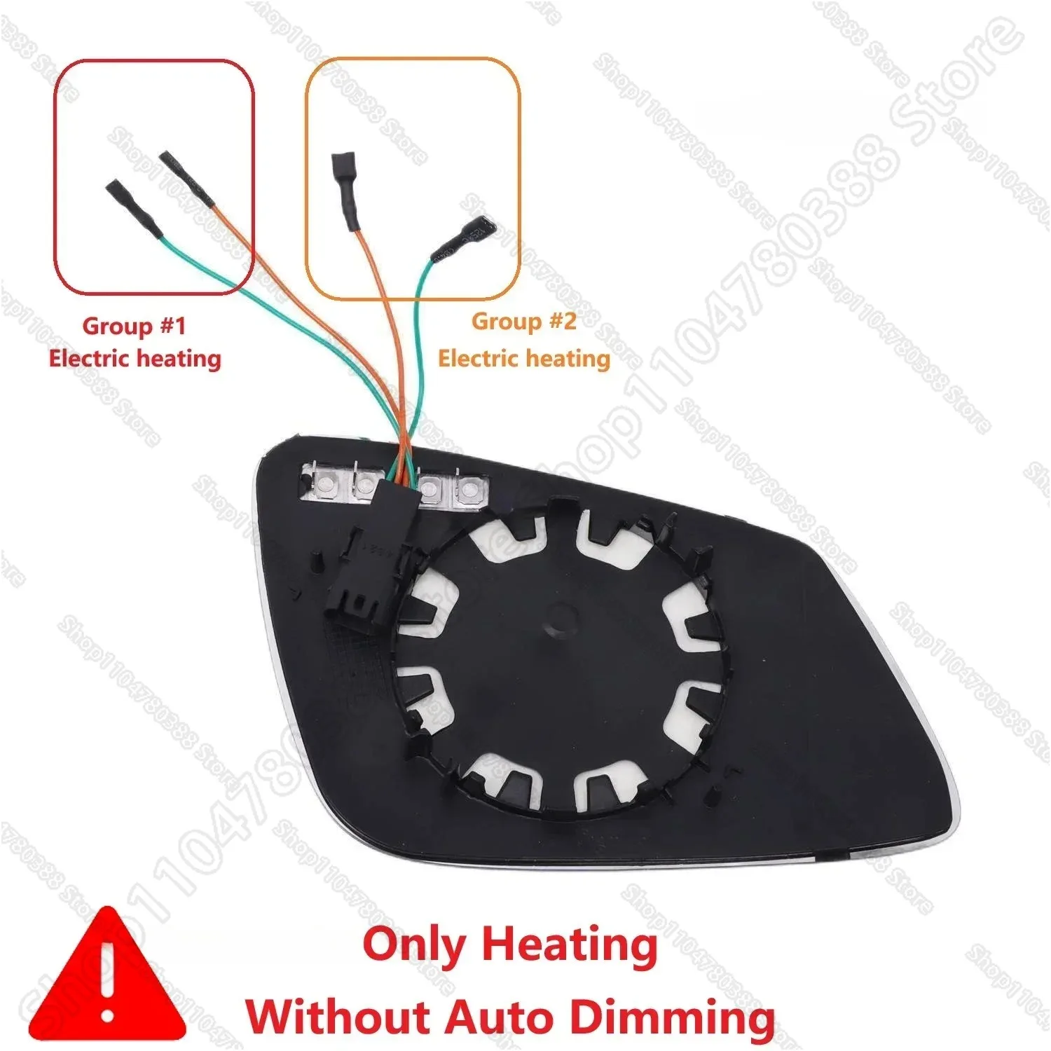 زجاج مرآة ساخنة 4 دبابيس 51167186587 51167186588 لـ 2008-2018 BMW 5/6/7 (F01/02/03/04/06/07 // 10/11/12/13/18 E60/61/62/63/64) #4