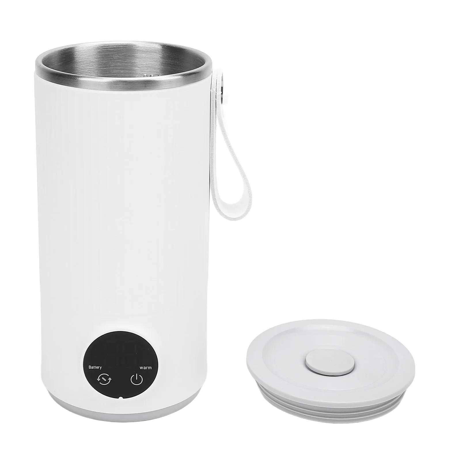 Travel Electric Kettle Cordless Rechargeable 400ML 55°C Stainless Steel Travel Hot Water Boiler for Milk Travel Electric Kettle