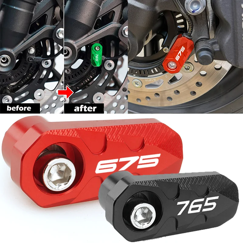 

For Triumph Street Triple 765 RS /S/R 675 daytona Trident 660 Motorcycle CNC Front Rear wheel ABS Sensor Guard Protection Cover