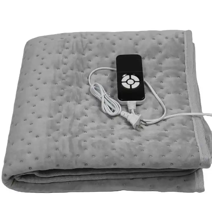 Twin Or Twin XL Electric Heating Throw Blanket With Push Button Controller Quartz Element For Winter Household Use