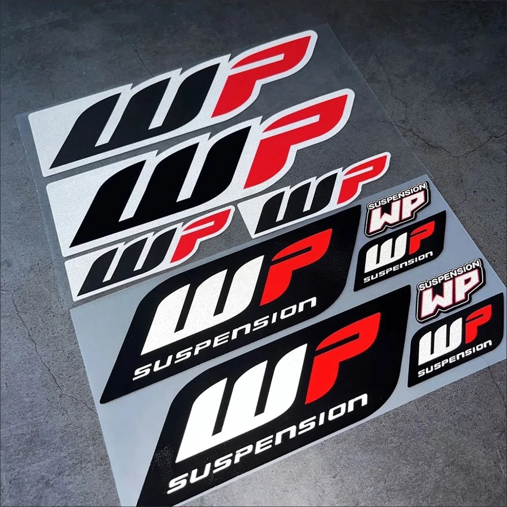 Motorcycle Body Suspension Front Fork Windshield Helmet Stickers Moto Waterproof Decals Accessories For KTM Voge Kawasaki WP