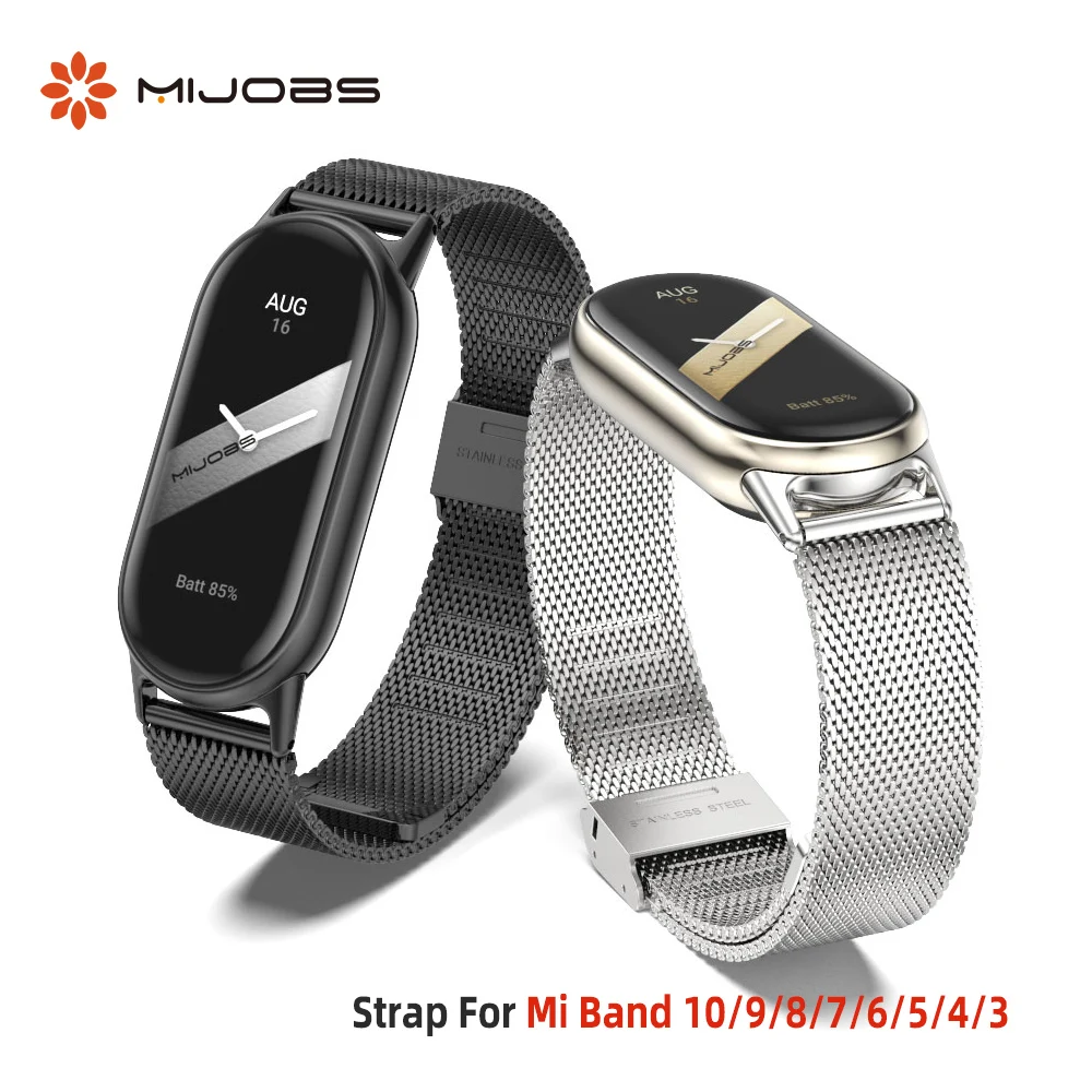 

Mi Band 10 Strap for Mi Band 10 9 8 Wristband For Mi Band 9 Bracelet Stainless Steel Watch Band for Mi Band 8 Metal Straps