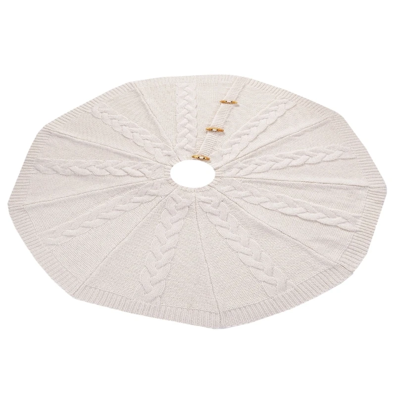 Elegant Christmas Tree Carpet 61/92cm Round Christmas Tree Skirt Floor Protector