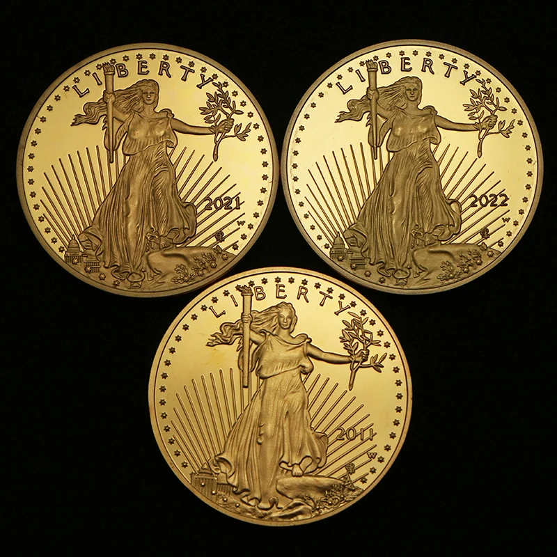 2022 2021 2011 USA Liberty Eagle 40*3mm Copy Coin American Gold Coin United States of Liberty Eagle Souvenir Gifts