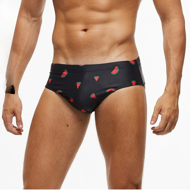 Factory direct wholesale  men's swimming trunks with cup swimming trunks cross-border briefs men's YK2 multi-color