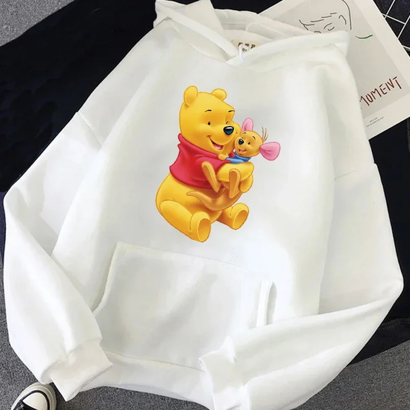 Winnie The Pooh Graphic Printed Hoodies Women Cute Disney Casual Streetwear Sweatshirt Autumn Winter Long Sleeves Pullover Tops