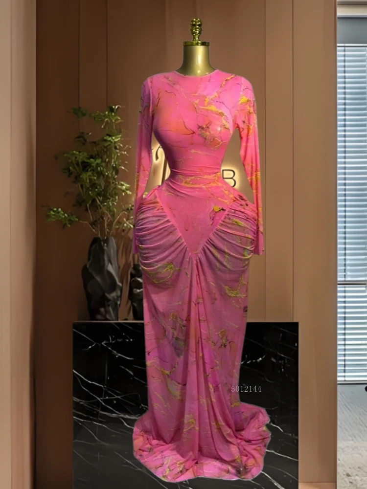 pink rose tie dye dress The Bianca Dress