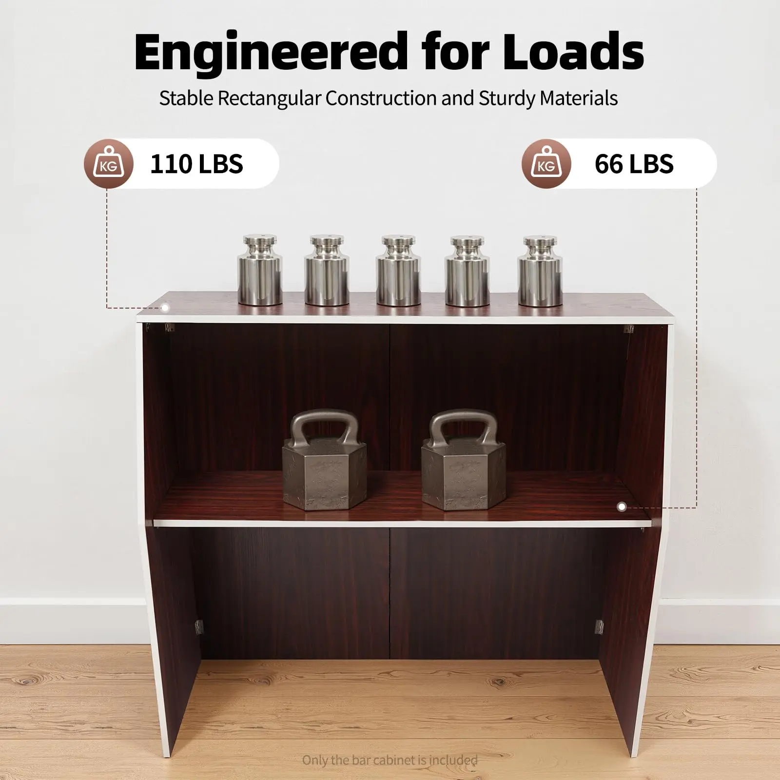 Foldable Bar, Portable Event Bar, Portable Bar Cabinet for Home, Parties, Outdoor, Indoor, Easy Setup & Storage, ern
